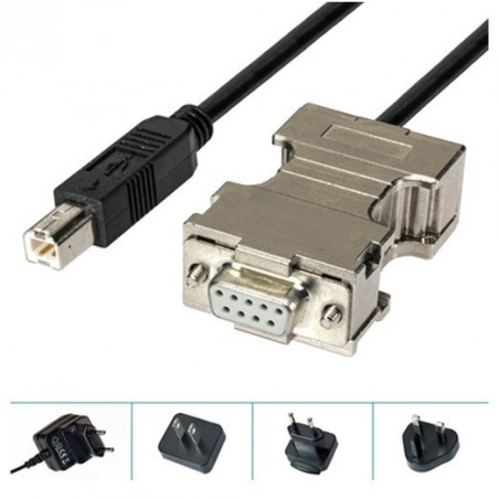 RS232 för USB-adapterkabel - USB-skrivare ansluts till RS232-porten - DB9 Hon och USB B Han