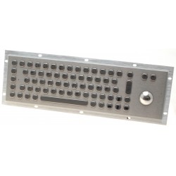 Metalltangentbord för installation med spårboll Rostfritt stål IP65 USB