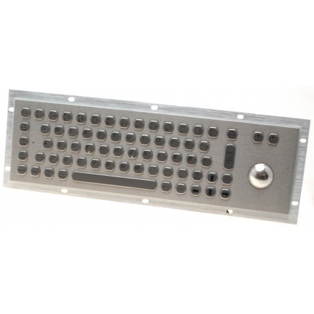 Metalltangentbord för installation med spårboll Rostfritt stål IP65 USB