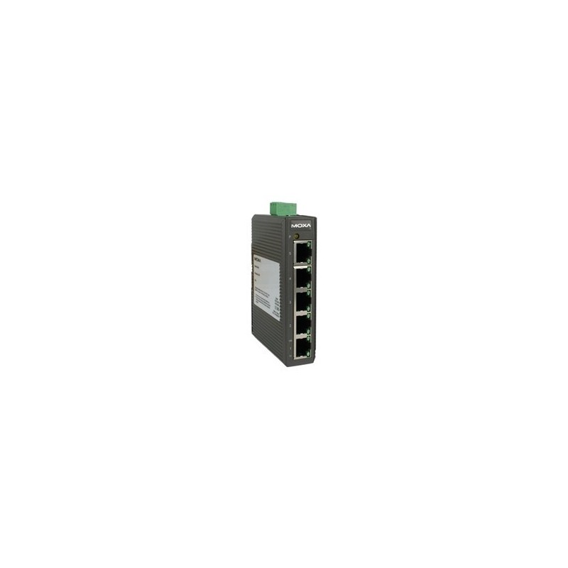 5 ports MOXA EDS-205 switch 10/100Mbit RJ45, DIN - Unmanaged