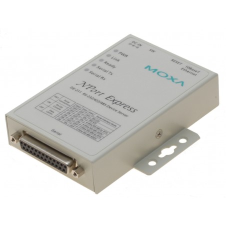 1 Port seriell portserver RS232 / 422/485, MOXA DE-211, RS232 / 422/485 över Ethernet DB25