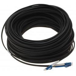 Armerad fiberkabel Single-läge, LC-LC, 25m, 9 / 125my, Black, LSZH, Duplex