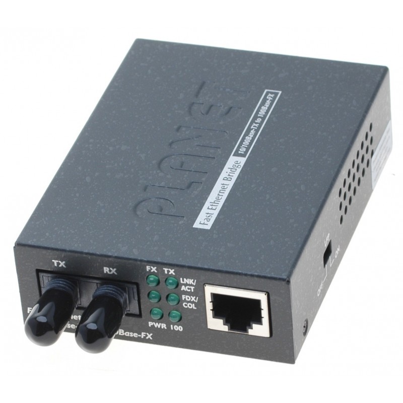 Media omvandlare RJ45 till Fiber Multi, ST