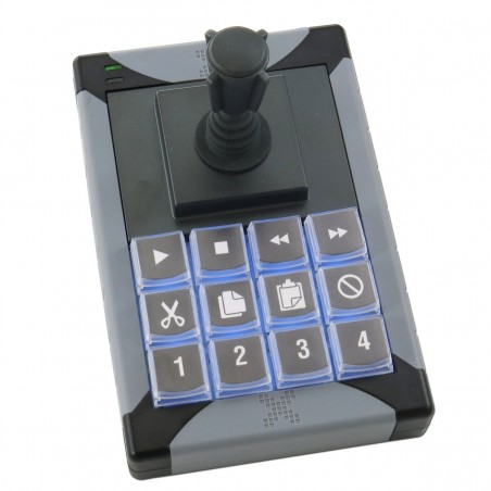 X-KEYS - 12 programmerbara nycklar med X, Y, Z. joystick för USBX-KEYS XK-0983-UAJ12-R