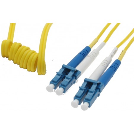 Easybend (flexibel) Fiberkabel, Enkelläge, LC-LC, 25m, 9/125my, Gul, LSZH, Duplex