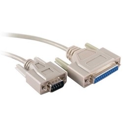 0,75 m, 74 cm, 10 m seriell RS232 9-stift till hona DB25-stift överföringskabel