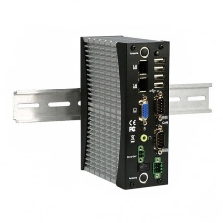 Inbyggd mini PC för DIN-skena montering - 3½ ATOM N2600, USB, RS232, 485, CAN
