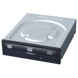DVD-enhet med SATA-gränssnitt för installation. 5,25" med svart framsida