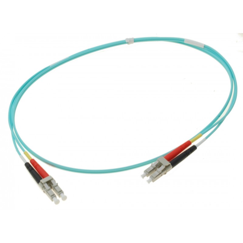 Fiberkabel, Multiläge, LC-LC, 7m, 50/125my, OM3, Aqua color, LSZH, Duplex