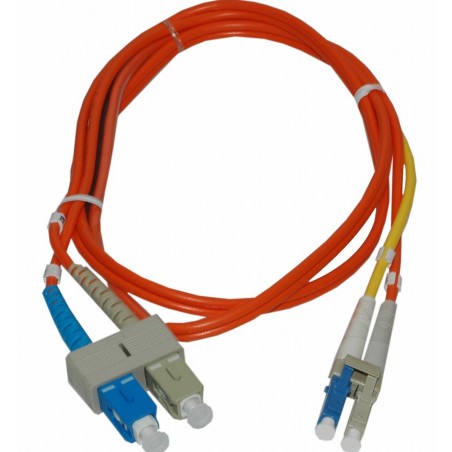 Singlemode till Multimode SC/SC fiberkabel, 5m längd