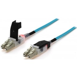 Fiberkabel, LED-ljus, Multi-läge, LC-LC, 3m, 50 / 125my, OM3, Aqua, LSZH, Duplex