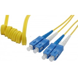 Easybend (flexibelt) fiberkabel, enkelmoden, SC-SC, 20m, 9 / 125my, Gul, LSZH, Duplex