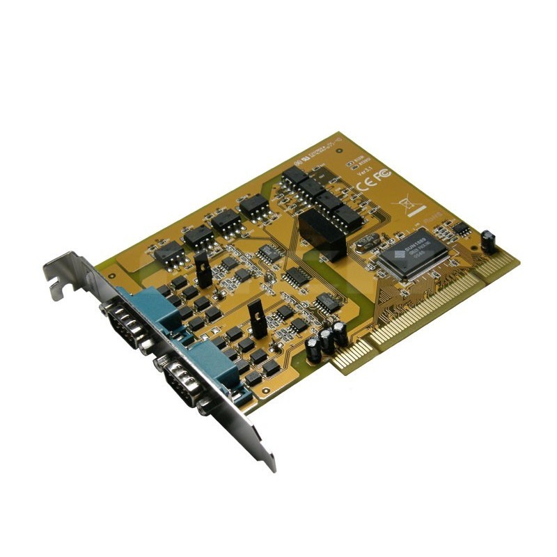 PCI-kort 2 x RS422/485, optoisolerat, DOS, WIN 98, WIN, NT-stöd SUNIX 8139SI