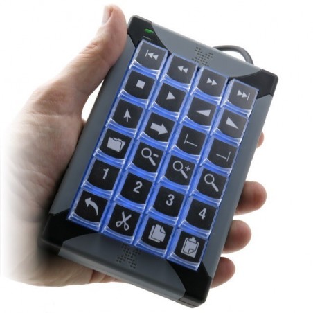 X-keys XK-24-USB-R, 24 tangenters tangentbord programmerbar - HID, makro till 1000 platser, USB, bakgrundsbelyst