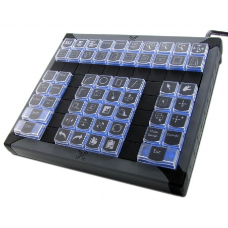 X-KEYS XK-0979-UBK60-R-tangentbord med 60 programmerbara tangenter, HID, USB