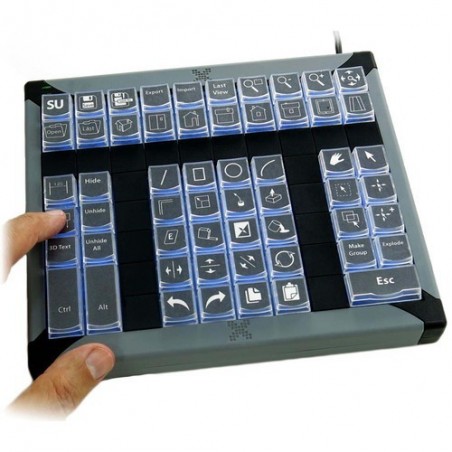 X-Keys 60-tangenters programmerbart KVM-tangentbord med bakgrundsbelysning USB