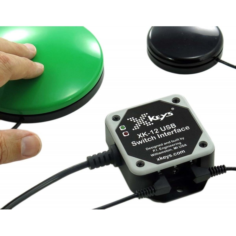X-KEYS XK-1202-UHS12-R - Programmerbar USB switch box till 6/12 (dual kabel) externa kontakter. USB HID komhaneeeedon