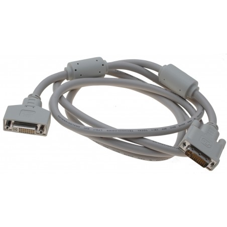 DVI-kabel. Analog DVI male - DVI hona, 28 AWG, GRAY, 2M
