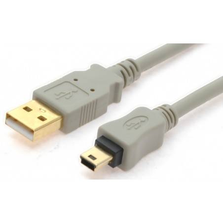 Mini USB-kabel, En hane-mini B-hane, 1m