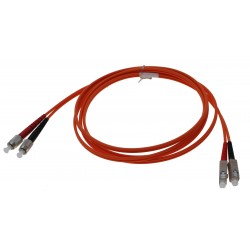 Fiberkabel SC-FC duplex, 62,5/125μm Multi Mode, OM1, 2meter