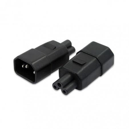 Nätadapter AC IEC60320 C14 haneeee till C5 haneeea Mickey Mouse PDU