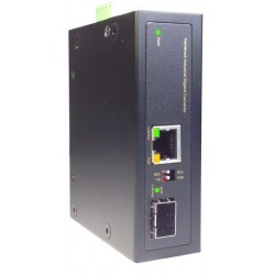 Medieomvandlare från RJ45 till optisk fiber, med PoE 95Watt