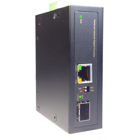 Medieomvandlare från RJ45 till optisk fiber, med PoE 95Watt
