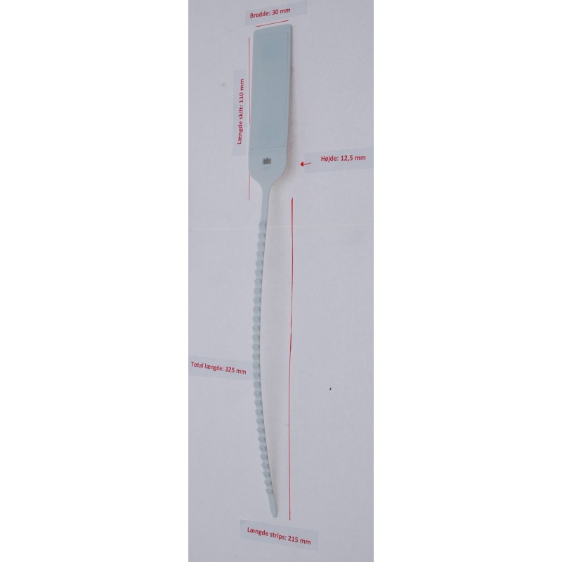 Uhf rfid tagg, remsor med tecken i blått, 860-960mhz