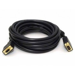 HIGH GRADE VGA-förlängningskabel DB15HD hane/hona, svart, 5 meter