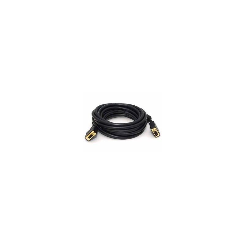 HIGH GRADE VGA-förlängningskabel DB15HD hane/hona, svart, 5 meter