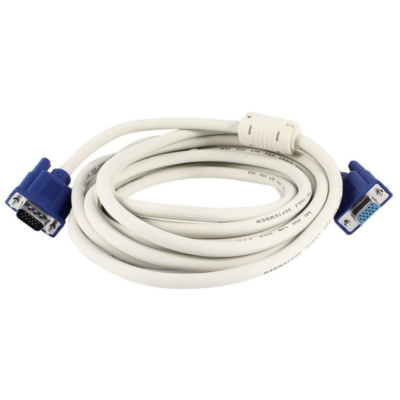 VGA förlängningskabel DB15HD hane / hona, grå, 3 meter