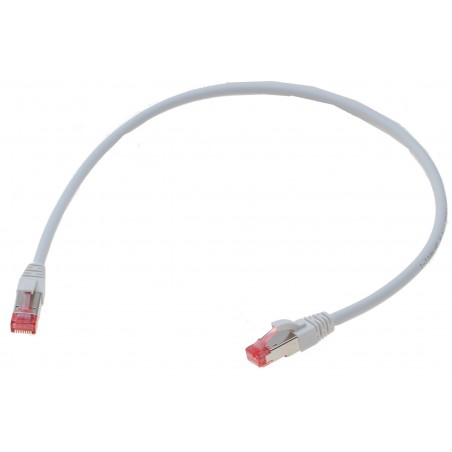 Brandskyddsmedel LSFRZH, RJ45 Kat. 6A nätverkskabel - vit - 0,5m