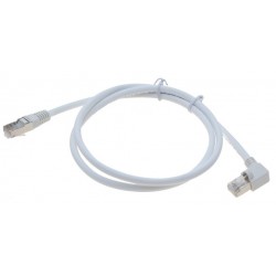 RJ45 patchkabel STP 90 ° vinkel 1 meter, vit