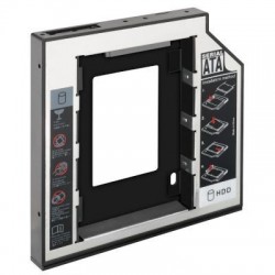 Monteringsramme/ adapter/ drev til 2½" HDD eller SSD til intern SATA tilslutning, 12,7 mm tyk, Plug & Play