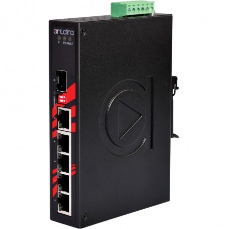 Antaira LNX-0601G-SFP - 5-port Industrial 10/100 / 1000Mbit-omkopplare