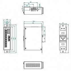 10 portomkopplare med 8 x 10/100 / 1000Mbit PoE + 36W + 2 x SFP - Ej haneeeeterad