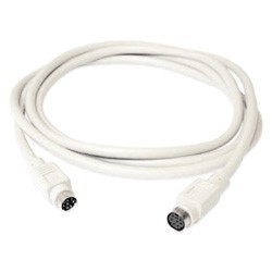 PS/2 tangentbordsförlängningskabel, 3 meter Mini DIN 6 hane till hona