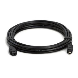 FireWire IEEE1394b ”bilingual” adapterkabel 6-polet hane – 9 polet hane FW800/FW400, svart, 4,5m