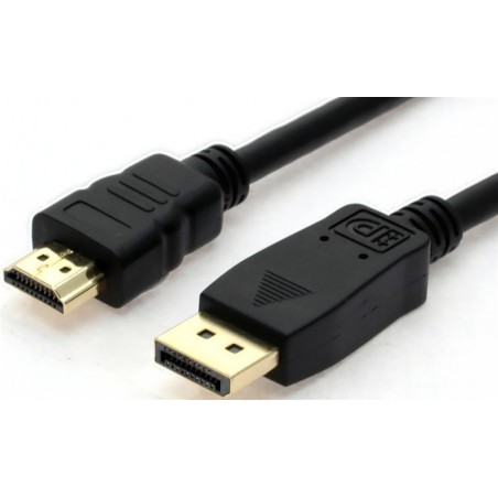 DisplayPort 4k till HDMI 1.2-kabel - 7 m hane-hane guldpläterad med lås
