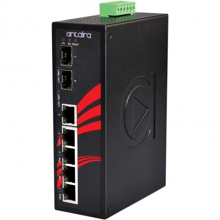 Antaira LNP-0702G-SFP-24 - 5 Port Industriell 10/100 / 1000Mbit Switch - Binär Teknik AB