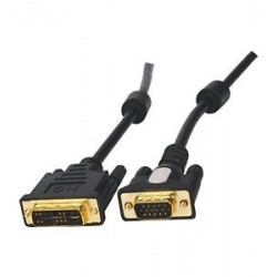 DVI-i analog kabel för DB15HDM, DVI till VGA 5 meter