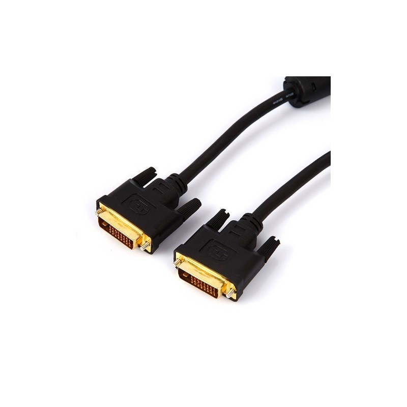 DVI kabel, DVI-D hane til DVI-D hane, Dual Link, svart, 3,0m