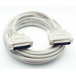 RS232 Parallell DB25 Hane-Hane 0,75 meter guldpläterad