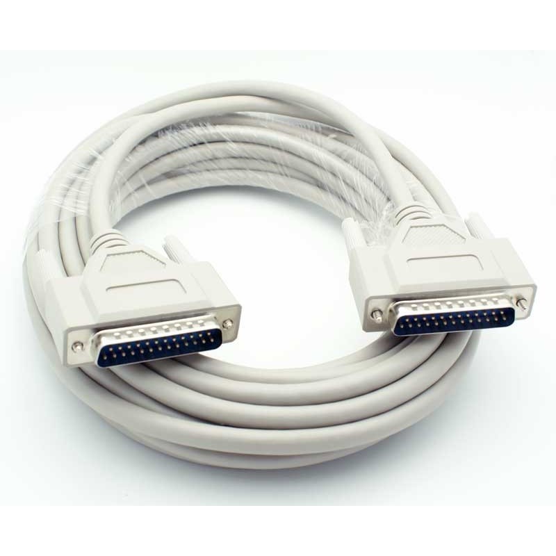 RS232 Parallell DB25 Hane-Hane 0,75 meter guldpläterad