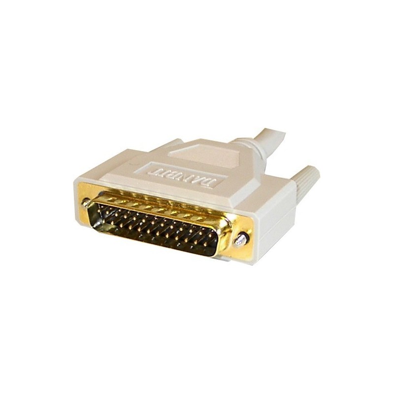 RS232 Parallell DB25 Hane-Hane 0,75 meter guldpläterad