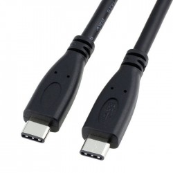 Kabel USB-C till C hane 2m USB-C 3.1 10GBit/s - Typ C - C svart,