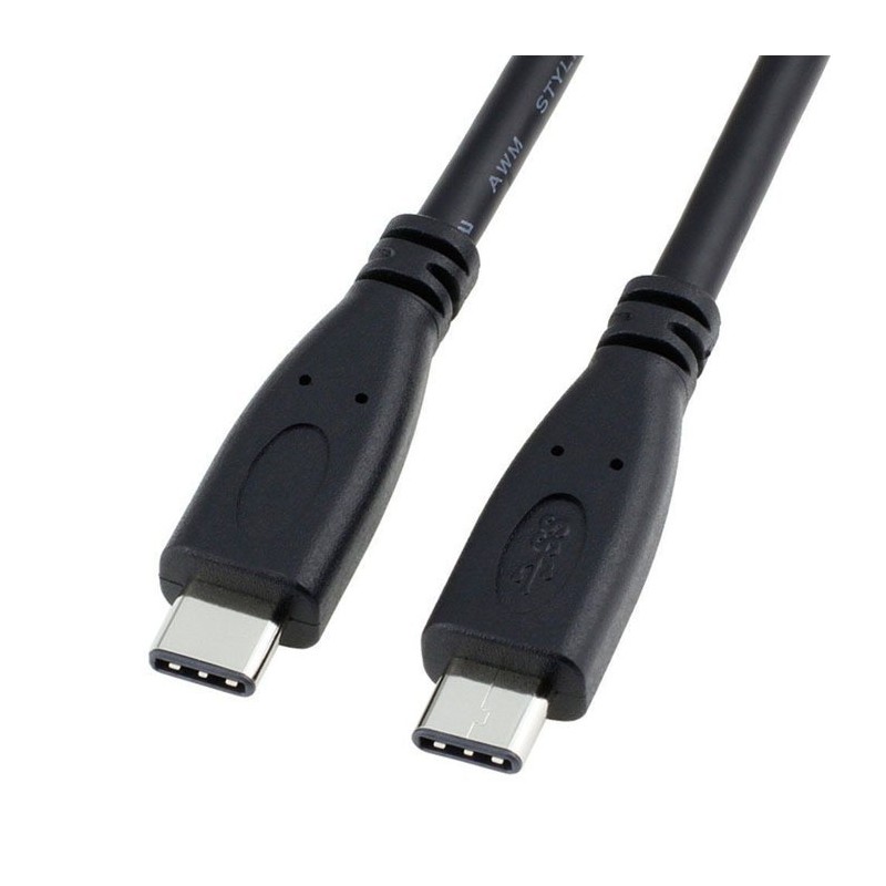 Kabel USB-C till C hane 2m USB-C 3.1 10GBit/s - Typ C - C svart,