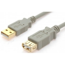 USB 2.0-kabel, 30 m grå AWG28 hane-hona kontaktförlängning - perfekt för tangentbord och mus