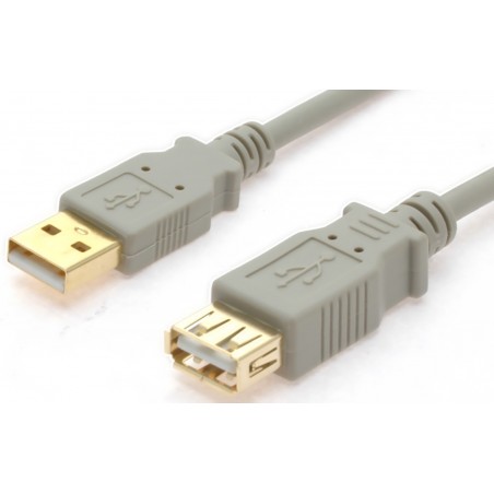 USB 2.0-kabel, 30 m grå AWG28 hane-hona kontaktförlängning - perfekt för tangentbord och mus
