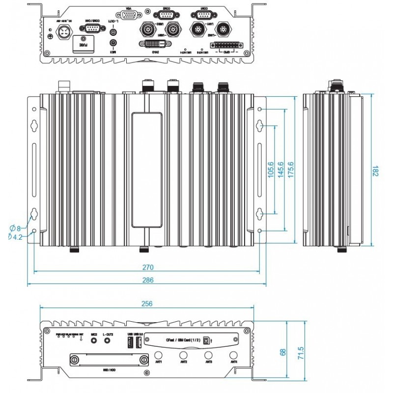 e / E-Mark Certified Embedded Fanless PC MBT-3001R